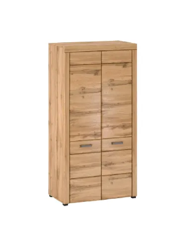 Dulap-cuier PUSAN F, hol/dormitor, 100.3x55.7x193 cm, PAL/MDF/stejar apalache | MobilaOK