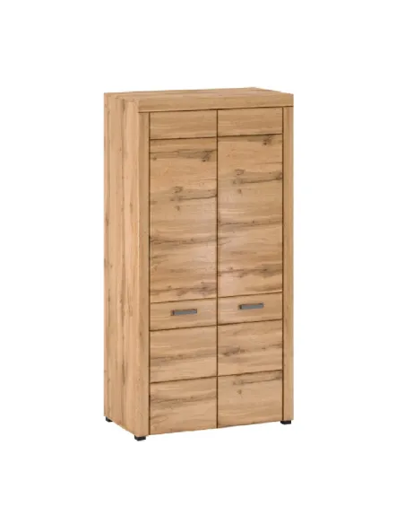 Dulap-cuier PUSAN F, hol/dormitor, 100.3x55.7x193 cm, PAL/MDF/stejar apalache | MobilaOK