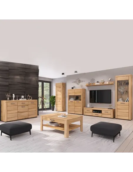 Dulap-cuier PUSAN F, hol/dormitor, 100.3x55.7x193 cm, PAL/MDF/stejar apalache | MobilaOK