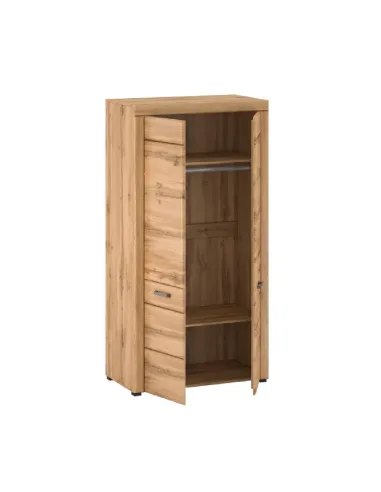 Dulap-cuier PUSAN F, hol/dormitor, 100.3x55.7x193 cm, PAL/MDF/stejar apalache | MobilaOK
