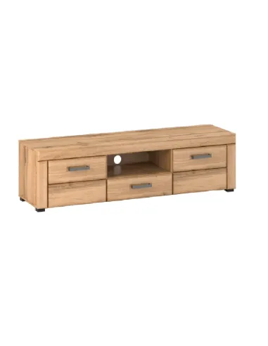Masă RTV PUSAN P, living, 150.6x42x41 cm, PAL melaminat/MDF/ metal | MobilaOK