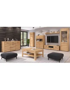 Masă RTV PUSAN P, living, 150.6x42x41 cm, PAL melaminat/MDF/ metal | MobilaOK 2