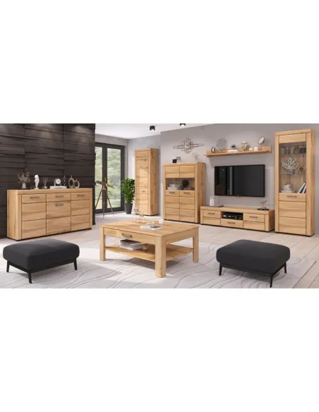 Masă RTV PUSAN P, living, 150.6x42x41 cm, PAL melaminat/MDF/ metal | MobilaOK