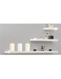Poliță, GANA FY 11044-4, living/dormitor/birou, 80x25x5 cm, MDF alb lucios | MobilaOK 2