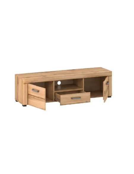 Masă RTV PUSAN P, living, 150.6x42x41 cm, PAL melaminat/MDF/ metal | MobilaOK