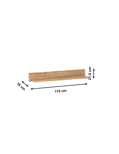 Raft, PUSAN U, living/dormitor/birou, 150x21.9x16 cm, PAL melaminat | MobilaOK