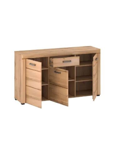 Comodă PUSAN E pentru dormitor, 150.6x41x86 cm, PAL laminat și MDF | MobilaOK