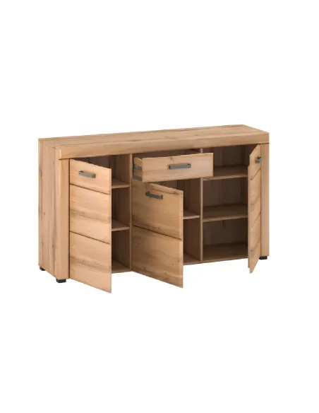 Comodă PUSAN E pentru dormitor, 150.6x41x86 cm, PAL laminat și MDF | MobilaOK