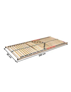 Somieră LAMELARĂ DOUBLE KLASIK NEW, dormitor, 90x200 cm, mesteacăn și cauciuc, KONDELA | MobilaOK 2