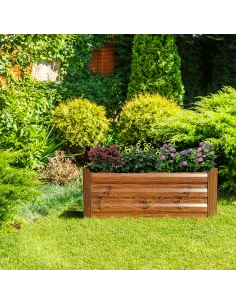 Pat de flori, NONKY TIP 2, gradina/balcon, 80x60x30 cm, otel/aluminiu | MobilaOK 2