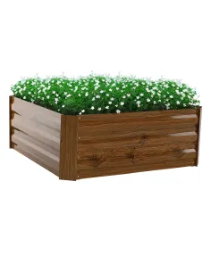 Pat de flori, NONKY TIP 3, gradina/balcon, 80x80x30 cm, otel/aluminiu | MobilaOK