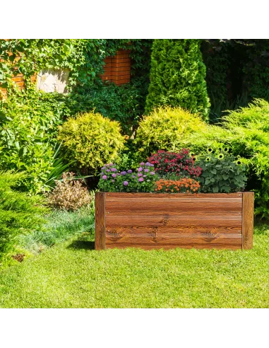 Pat de flori, NONKY TIP 3, gradina/balcon, 80x80x30 cm, otel/aluminiu | MobilaOK