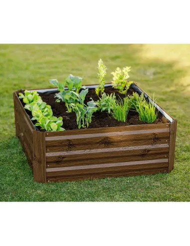 Pat de flori, NONKY TIP 3, gradina/balcon, 80x80x30 cm, otel/aluminiu | MobilaOK