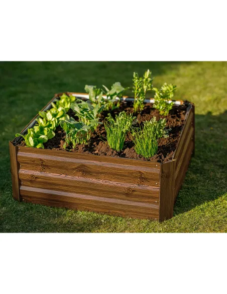 Pat de flori, NONKY TIP 3, gradina/balcon, 80x80x30 cm, otel/aluminiu | MobilaOK