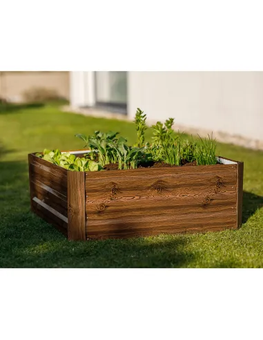 Pat de flori, NONKY TIP 3, gradina/balcon, 80x80x30 cm, otel/aluminiu | MobilaOK