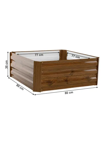 Pat de flori, NONKY TIP 3, gradina/balcon, 80x80x30 cm, otel/aluminiu | MobilaOK
