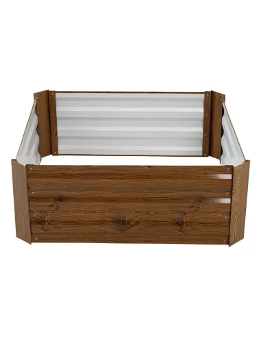 Pat de flori, NONKY TIP 3, gradina/balcon, 80x80x30 cm, otel/aluminiu | MobilaOK