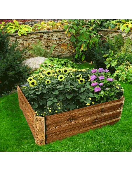 Pat de flori, NONKY TIP 4, gradina/balcon, 100x60x30 cm, otel/aluminiu | MobilaOK