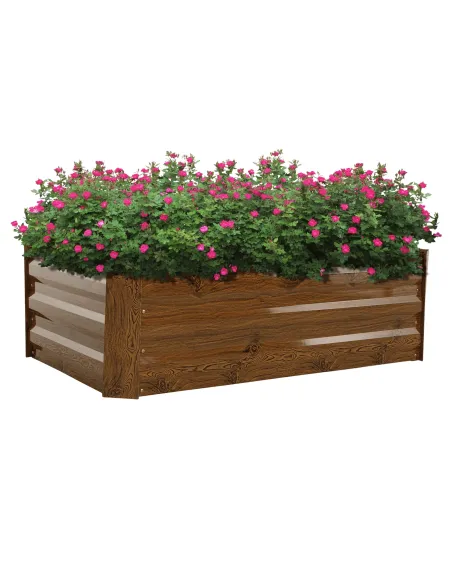 Pat de flori, NONKY TIP 5, gradina/balcon/teren, 120x60x30 cm, Otel/Aluminiu | MobilaOK