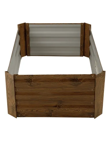 Pat de flori, NONKY TIP 5, gradina/balcon/teren, 120x60x30 cm, Otel/Aluminiu | MobilaOK