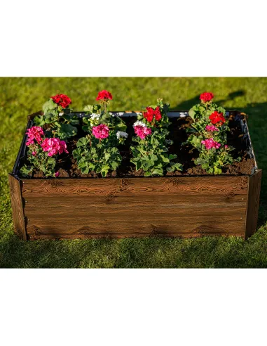 Pat de flori, NONKY TIP 5, gradina/balcon/teren, 120x60x30 cm, Otel/Aluminiu | MobilaOK