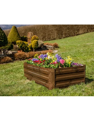 Pat de flori, NONKY TIP 5, gradina/balcon/teren, 120x60x30 cm, Otel/Aluminiu | MobilaOK
