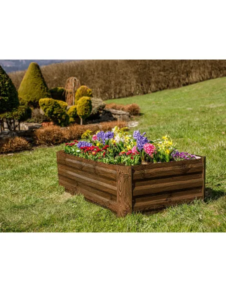 Pat de flori, NONKY TIP 5, gradina/balcon/teren, 120x60x30 cm, Otel/Aluminiu | MobilaOK