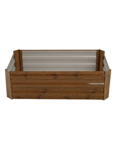 Pat de flori, NONKY TIP 5, gradina/balcon/teren, 120x60x30 cm, Otel/Aluminiu | MobilaOK
