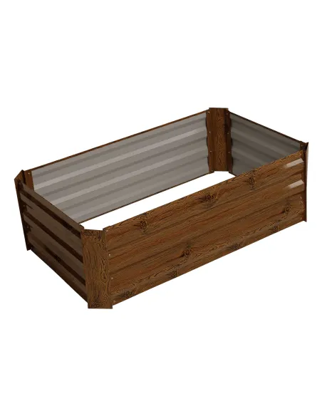 Pat de flori, NONKY TIP 5, gradina/balcon/teren, 120x60x30 cm, Otel/Aluminiu | MobilaOK