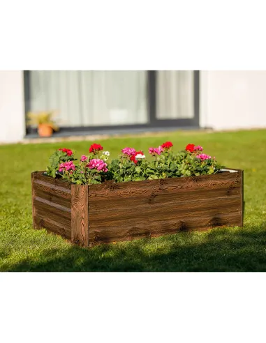 Pat de flori, NONKY TIP 5, gradina/balcon/teren, 120x60x30 cm, Otel/Aluminiu | MobilaOK