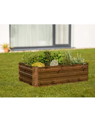 Pat de flori, NONKY TIP 5, gradina/balcon/teren, 120x60x30 cm, Otel/Aluminiu | MobilaOK
