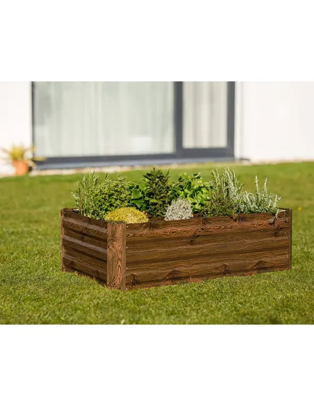 Pat de flori, NONKY TIP 5, gradina/balcon/teren, 120x60x30 cm, Otel/Aluminiu | MobilaOK