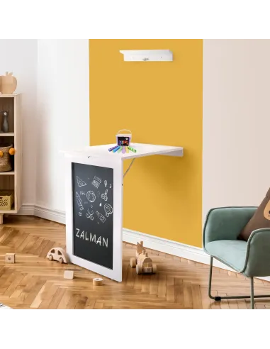 Masă pliantă ZALMAN, birou/copii, 50x75.5x75 cm, MDF cu tablă cretă | MobilaOK