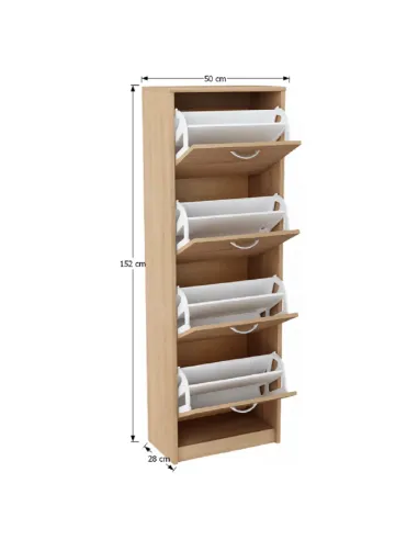 Pantofar VIVAT NEW TYP 3 pentru hol, 50x28x152 cm, din PAL melaminat | MobilaOK