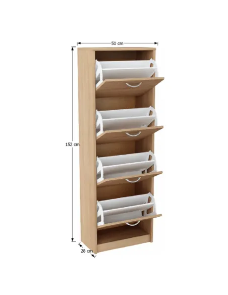 Pantofar VIVAT NEW TYP 3 pentru hol, 50x28x152 cm, din PAL melaminat | MobilaOK
