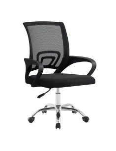 Scaun de birou, negru/ negru, DEX 4 NEW | MobilaOK