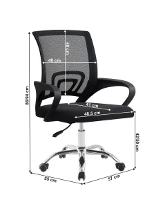 Scaun de birou, negru/ negru, DEX 4 NEW | MobilaOK 2