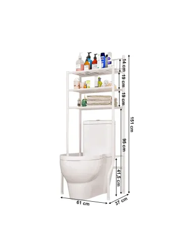 Raft, REMIN, baie, 61x37x151 cm, Metal | MobilaOK