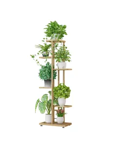 Suport de plante, BAMIR TIP 3, living/balcon, 43.5x22x108 cm, Metal auriu | MobilaOK