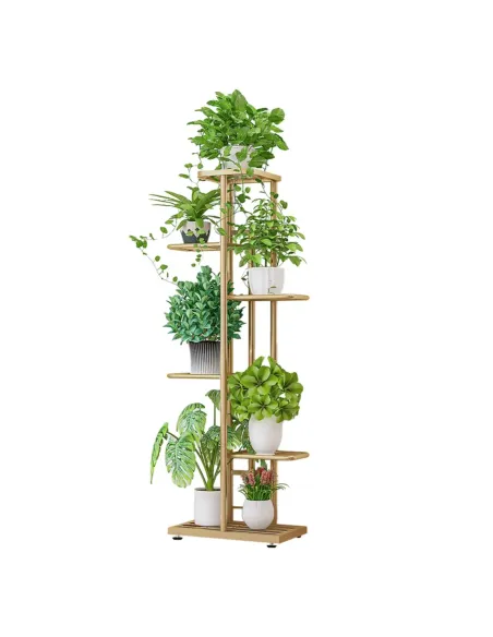 Suport de plante, BAMIR TIP 3, living/balcon, 43.5x22x108 cm, Metal auriu | MobilaOK