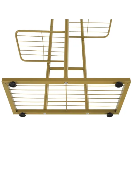 Suport de plante, BAMIR TIP 3, living/balcon, 43.5x22x108 cm, Metal auriu | MobilaOK