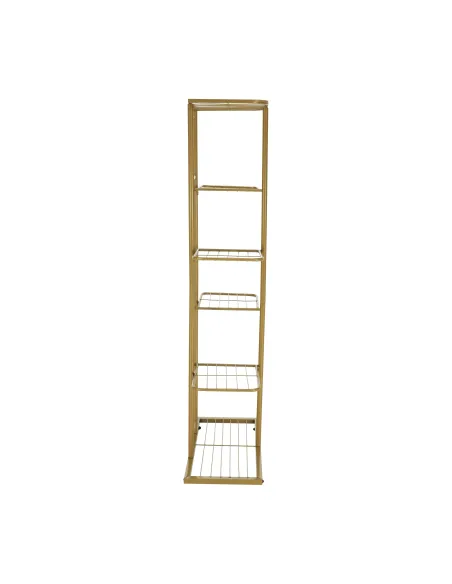 Suport de plante, BAMIR TIP 3, living/balcon, 43.5x22x108 cm, Metal auriu | MobilaOK