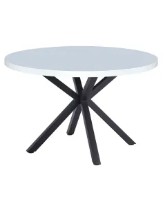 Masă de sufragerie MEDOR, dining, diametru 120 cm, MDF și metal | MobilaOK