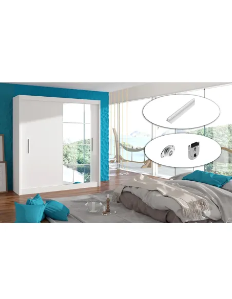Dulap KONDELA, dormitor/hol, 180x61x215 cm, PAL melaminat | MobilaOK