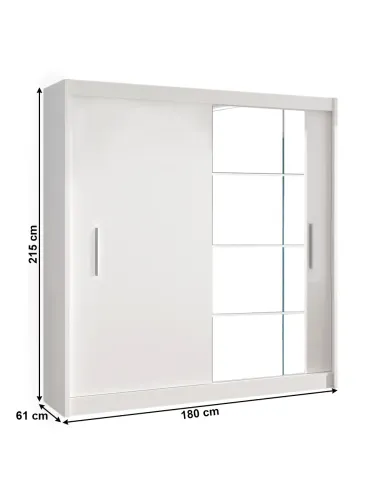 Dulap KONDELA, dormitor/hol, 180x61x215 cm, PAL melaminat | MobilaOK