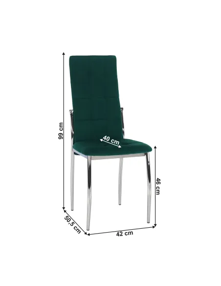Scaun ADORA NEW, living/dormitor/birou, 42x50.5x99 cm, Catifea/Metal | MobilaOK