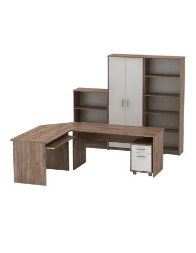 Măsuţă de colţ, kraft dunkel/metal, JOHAN 2 NEW 06 | MobilaOK