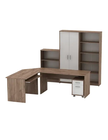 Măsuţă de colţ, kraft dunkel/metal, JOHAN 2 NEW 06 | MobilaOK