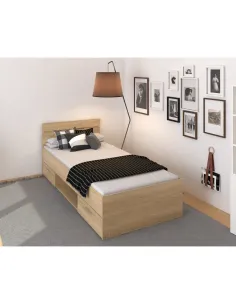 Pat MICHIGAN NEW dormitor 94.5x205.2 cm PAL stejar sonoma | MobilaOK 2