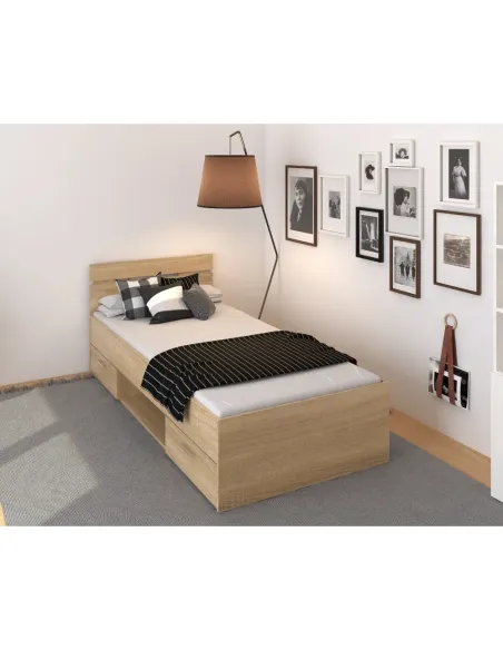 Pat MICHIGAN NEW dormitor 94.5x205.2 cm PAL stejar sonoma | MobilaOK